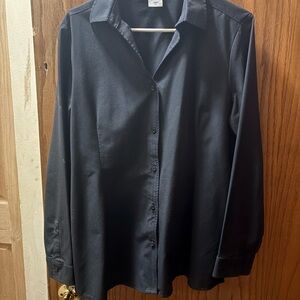 Classic Black Women's Button-Down Shirt
